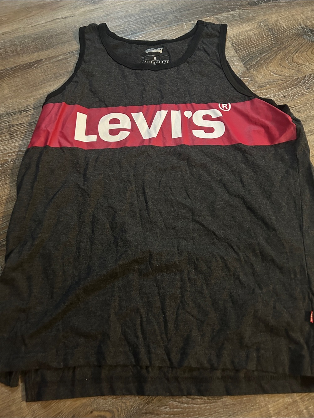 Levi's Black Tank with Red Logo Band
